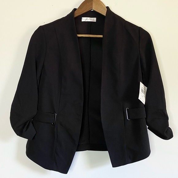 NWT Retrology Black 3/4 Sleeve Jacket Small - Picture 1 of 5